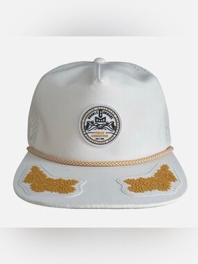 Melin Coronado Hydro Snapback Hat White Gold Rope Double U Brigade Committed NEW